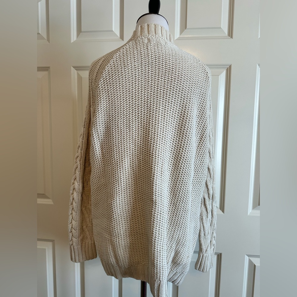 Urban Outfitters BDG Cream Cable Knit Cardigan Grandpa Sweater - Picture 4 of 11